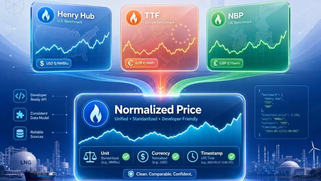 Henry Hub vs TTF vs NBP: Natural Gas Benchmarks Explained for Developers