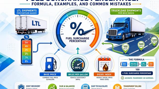 Fuel Surcharge Percentage: Formula, Examples, and Common Mistakes
