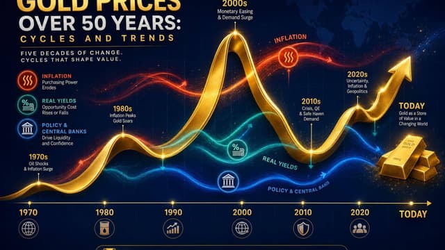 Gold Prices Over 50 Years: Cycles And Trends