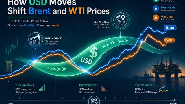 How USD Moves Shift Brent and WTI Prices